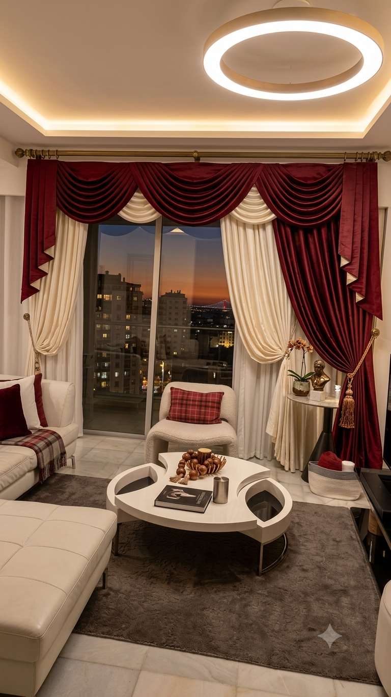 Cortinas Tradicionales<br>Riel en Cascada